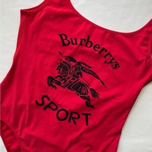 Burberrys Sport Red One Piece Swimsuit Size Small